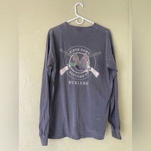 Burlebo Birds Down Bottoms Up Long-Sleeve T-Shirt - Gray L